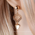 24723 Wholesale customized jewelry Muslim style sector shaped drop earrings for women